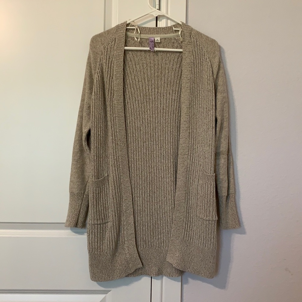 Long light brown cardigan